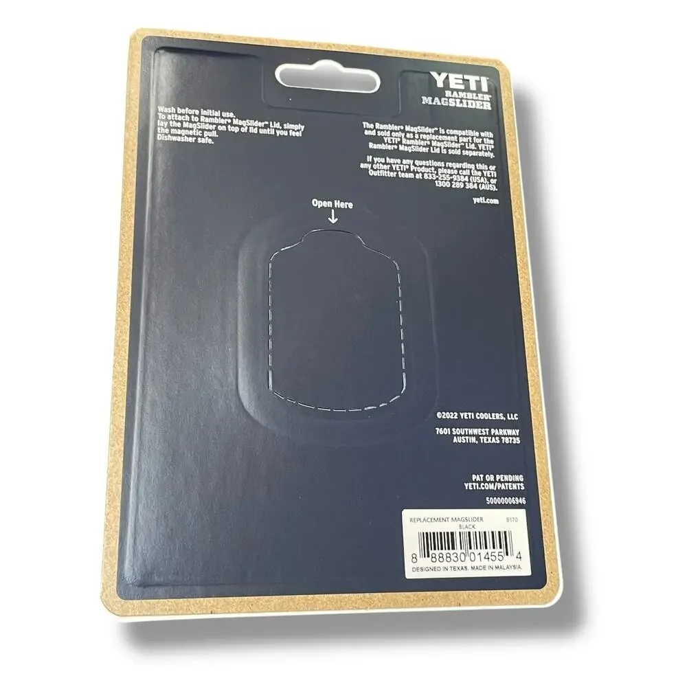 Genuine Yeti Magslider Magnetic Slide Piece for Rambler Tumbler Lid Black OE